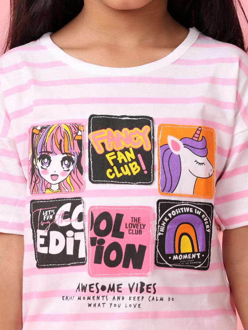 girls round neck printed tee - 21233274 -  Standard Image - 6