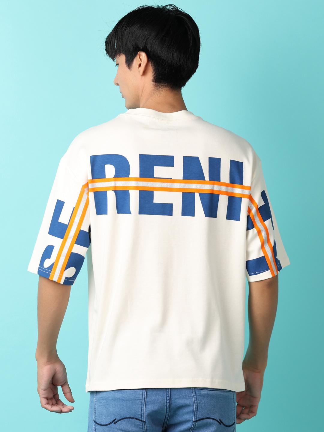 off white cotton front print tshirt - 21233293 - Standard Image - 4