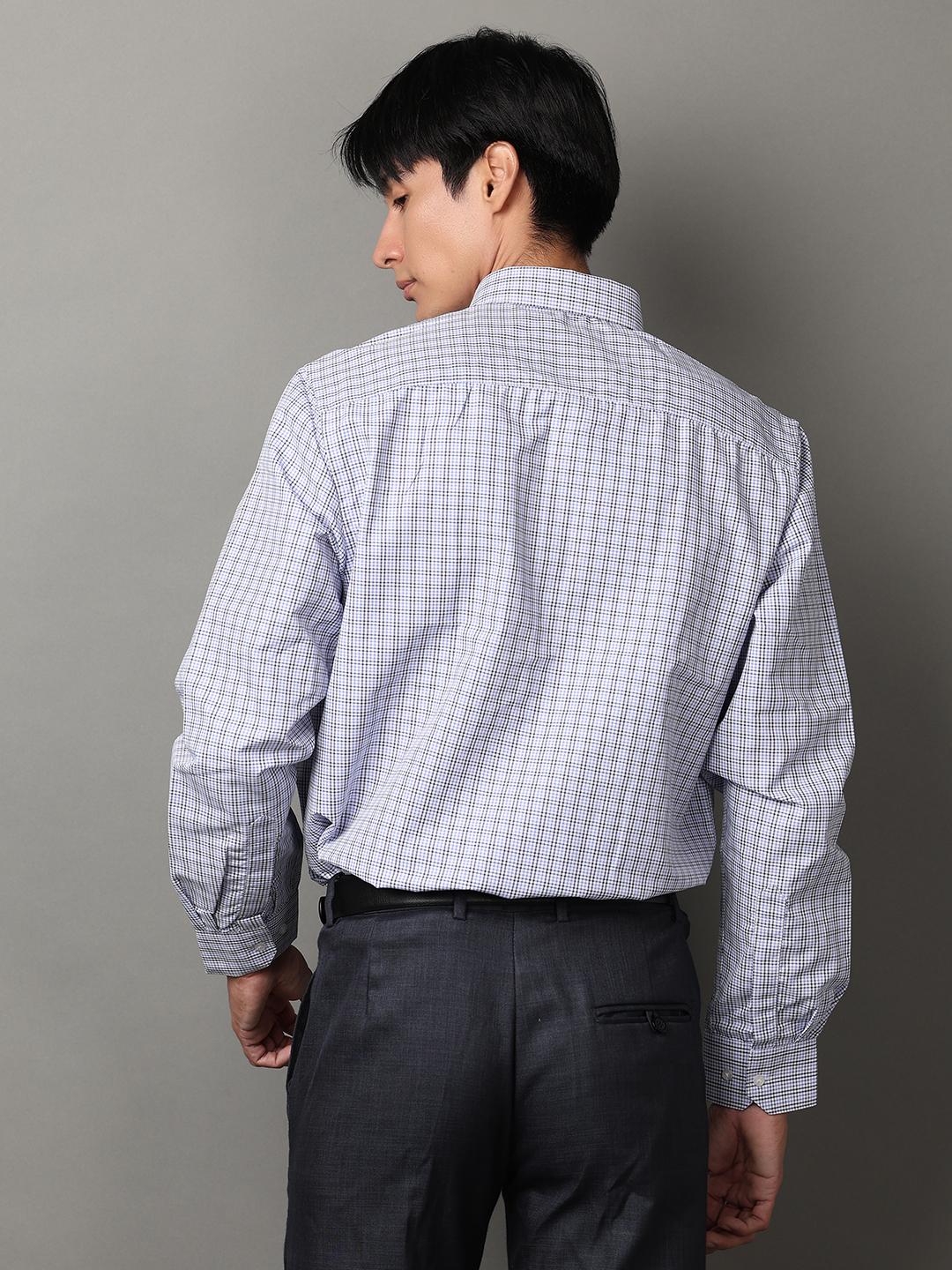 light blue poly cotton formal shirt - 21233298 - Standard Image - 4
