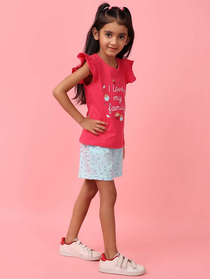 girls printed cotton twin set - 21233317 -  Standard Image - 1