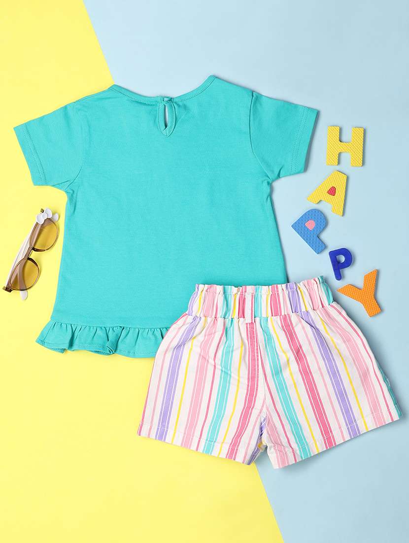 girls printed cotton twin set - 21233423 -  Standard Image - 1