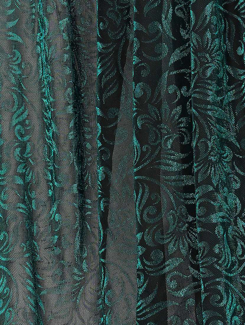Bottle Green Bordered Saree With Blouse - 21233502 -  Standard Image - 1