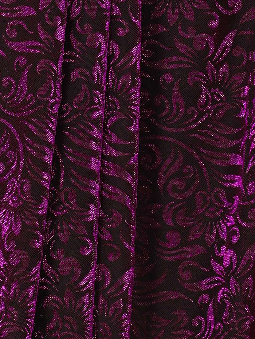 Purple Bordered Saree With Blouse - 21233505 -  Standard Image - 1