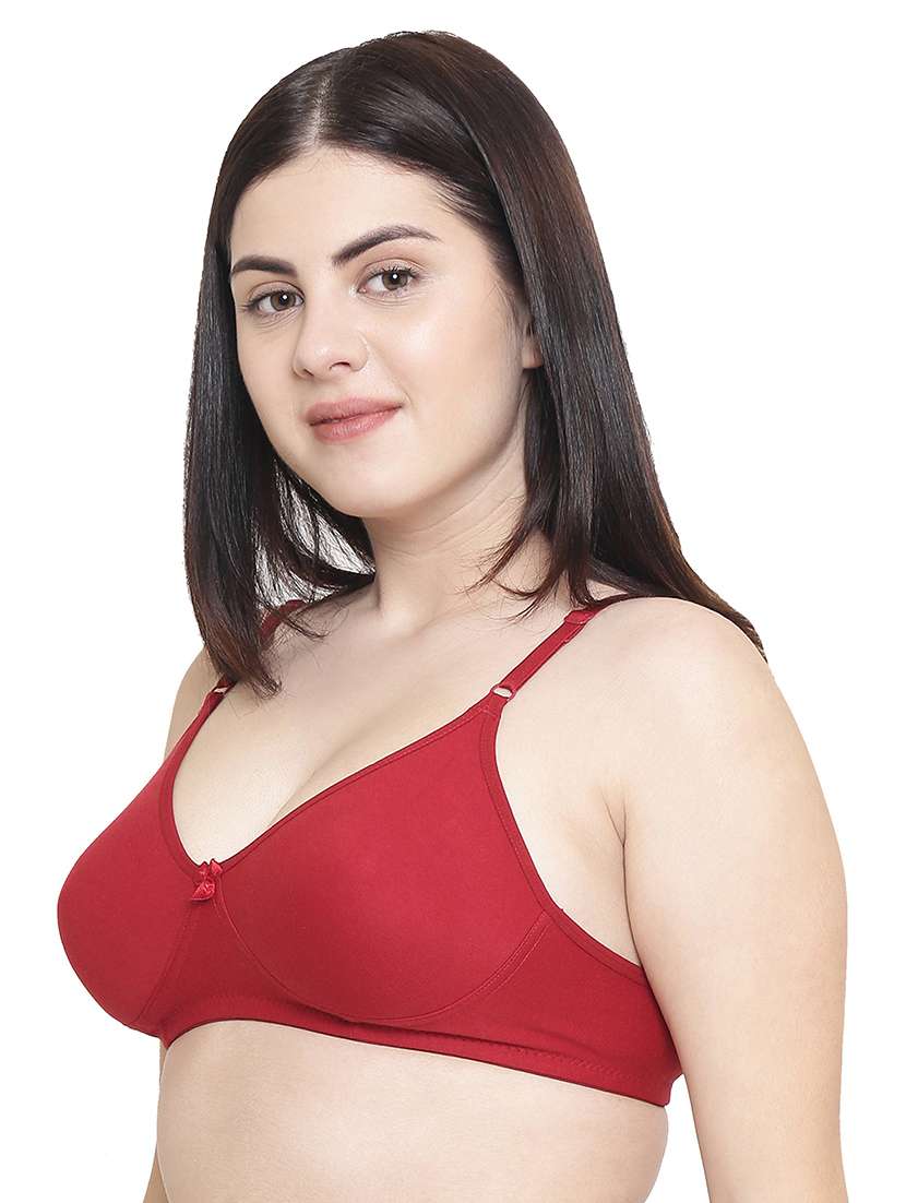 women maroon solid t-shirt bra - 21234679 - Standard Image - 1
