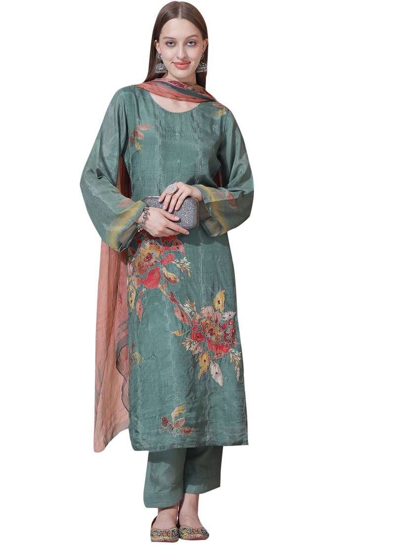 women digital printed unstitched suit - 21235281 -  Standard Image - 4