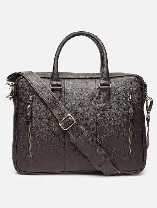men solid lether laptopbag - 21235290 - Standard Image - 0