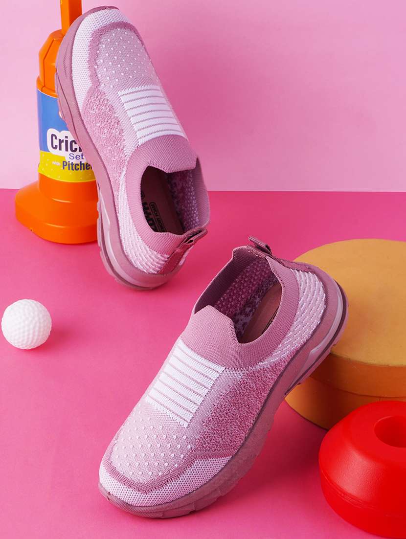 pink synthetic sneaker
