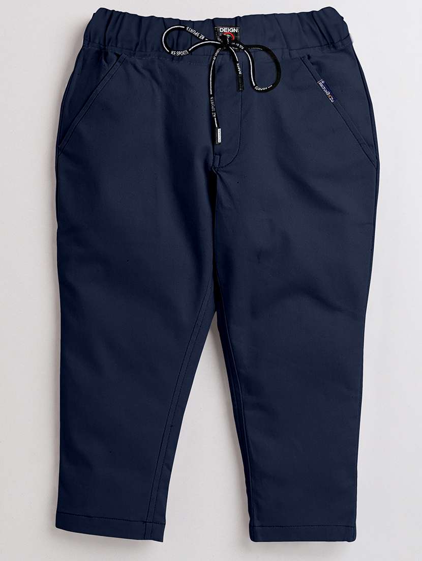 boys solid cotton track pant - 21235776 -  Standard Image - 1