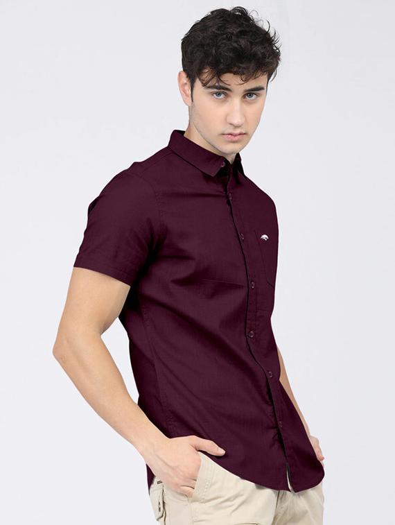 men solid cotton casual shirt - 21235795 - Standard Image - 1