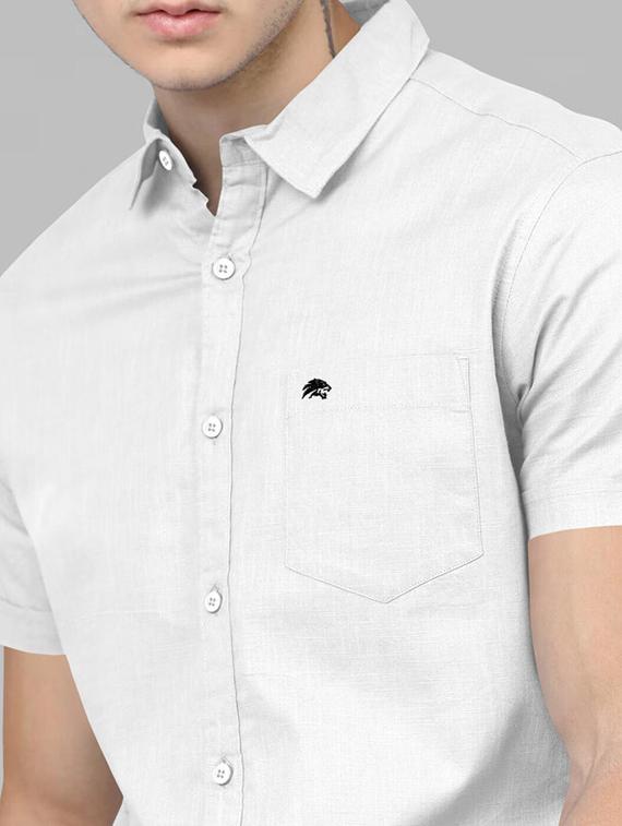 men solid cotton casual shirt - 21235799 - Standard Image - 4