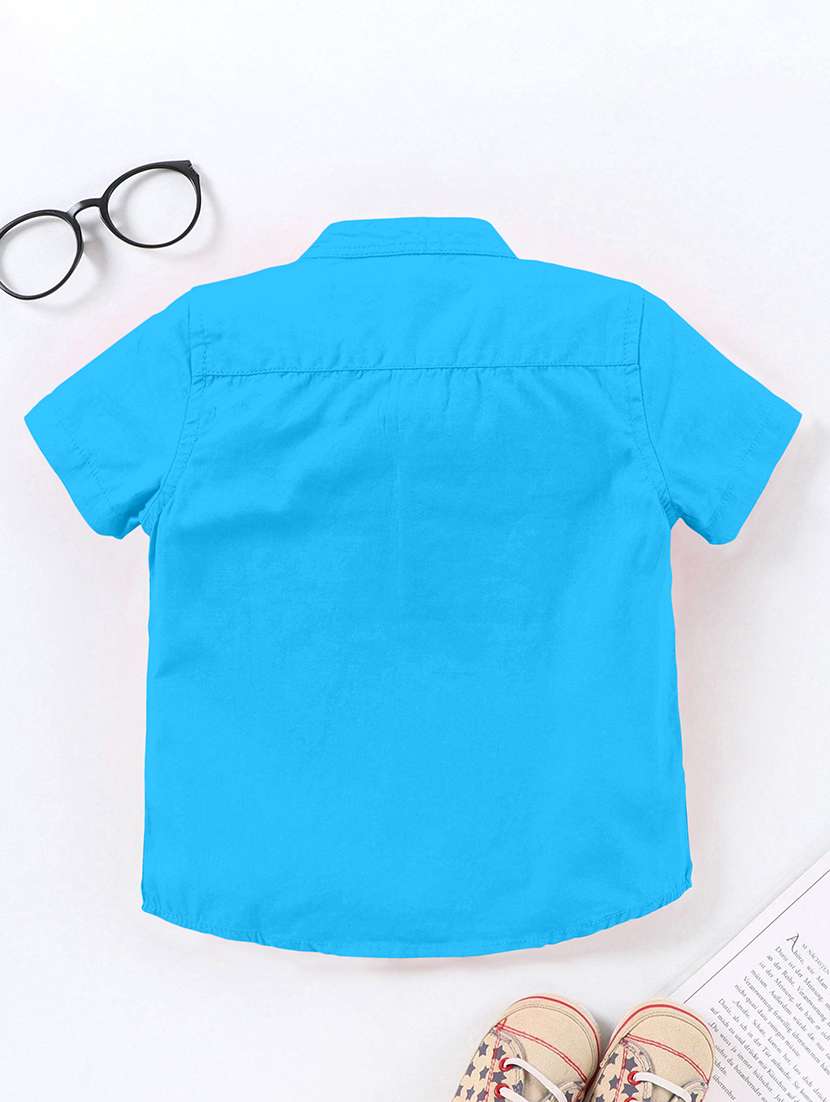 boys solid cotton shirt - 21235834 - Standard Image - 1