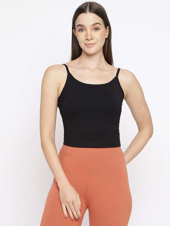 black cotton camisole
