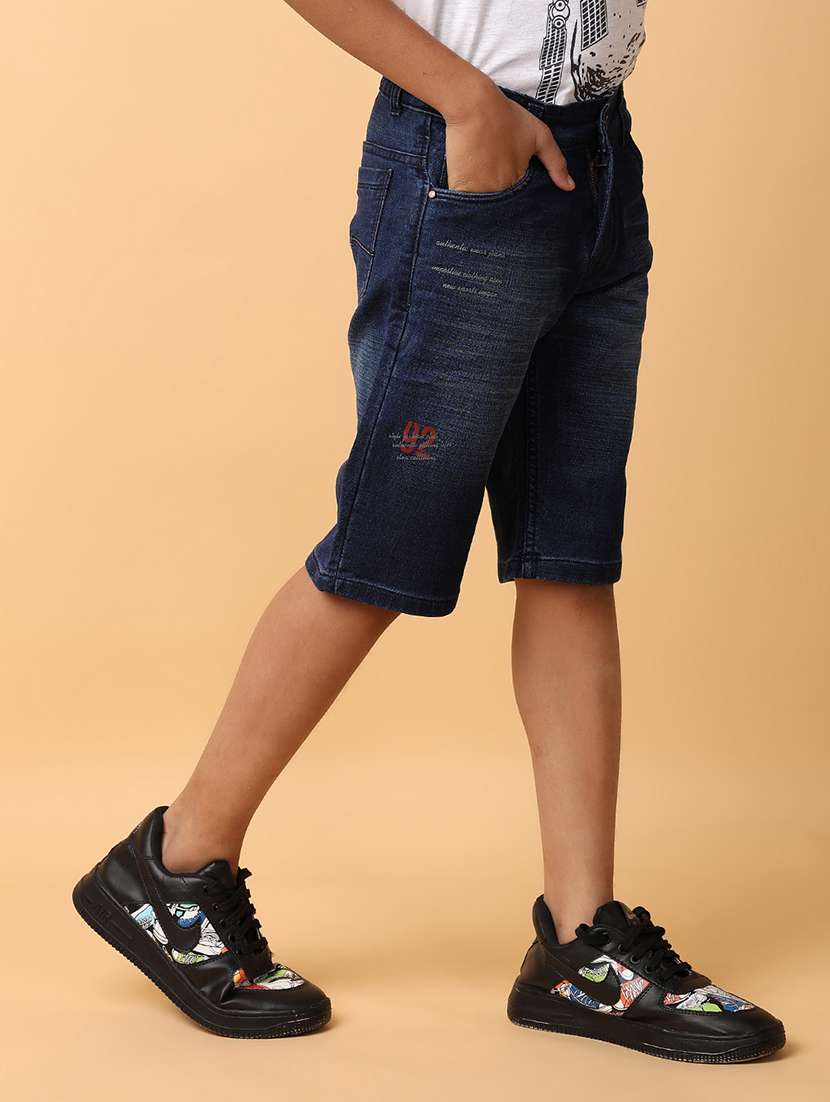 boys mid rise denim three-fourth  - 21236114 -  Standard Image - 1