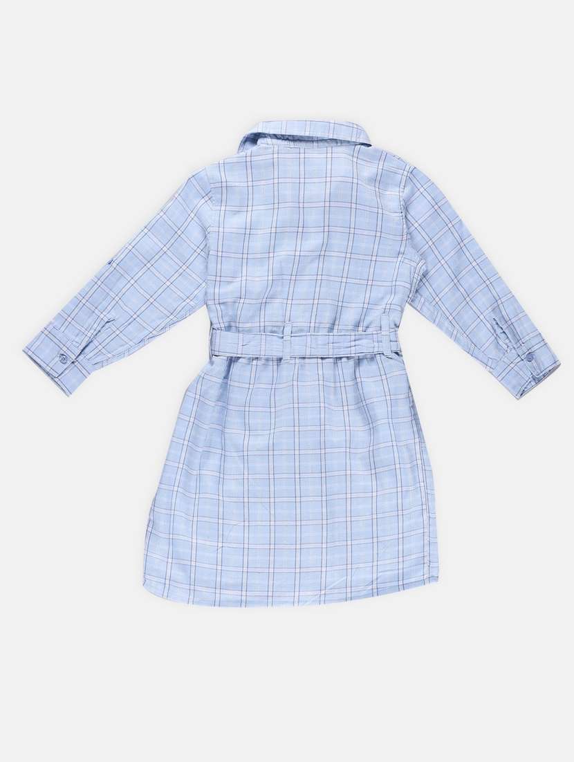 blue checkered cotton frock - 21236453 -  Standard Image - 1