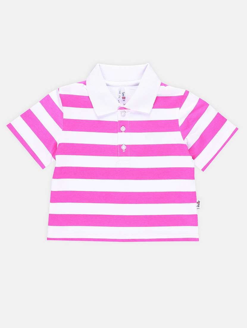girl striped short sleeves tee