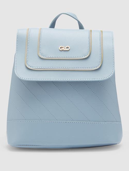 women blue leatherette (pu) fashion backpack - 21237167 - Standard Image - 0