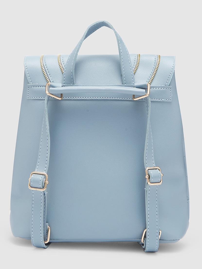 women blue leatherette (pu) fashion backpack - 21237167 - Standard Image - 1