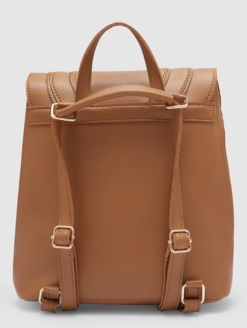women tan leatherette (pu) fashion backpack - 21237168 - Standard Image - 1