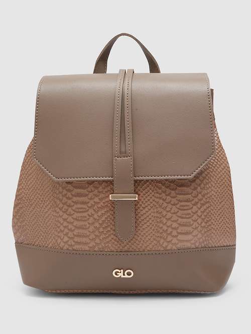 women brown leatherette (pu) fashion backpack - 21237170 - Standard Image - 0