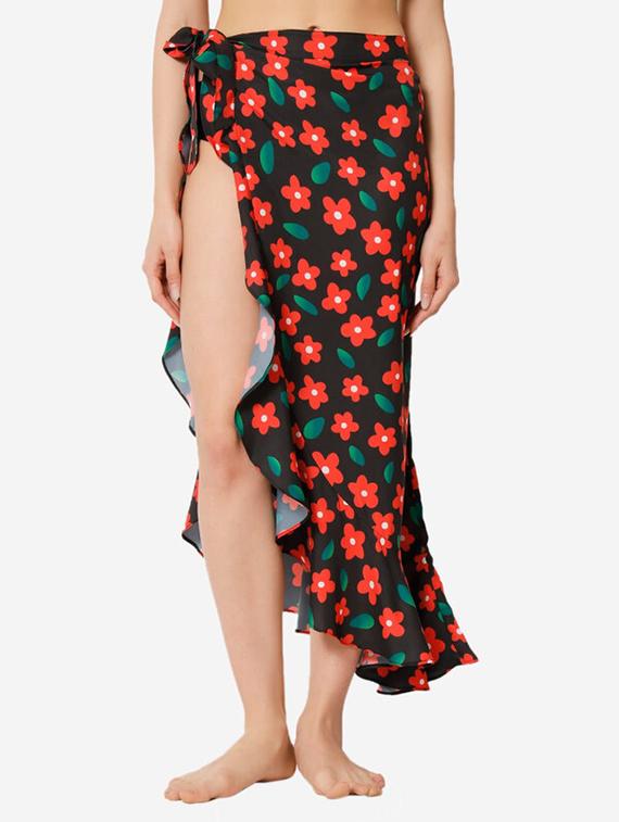 black polyester coverup - 21237235 -  Zoom Image - 0