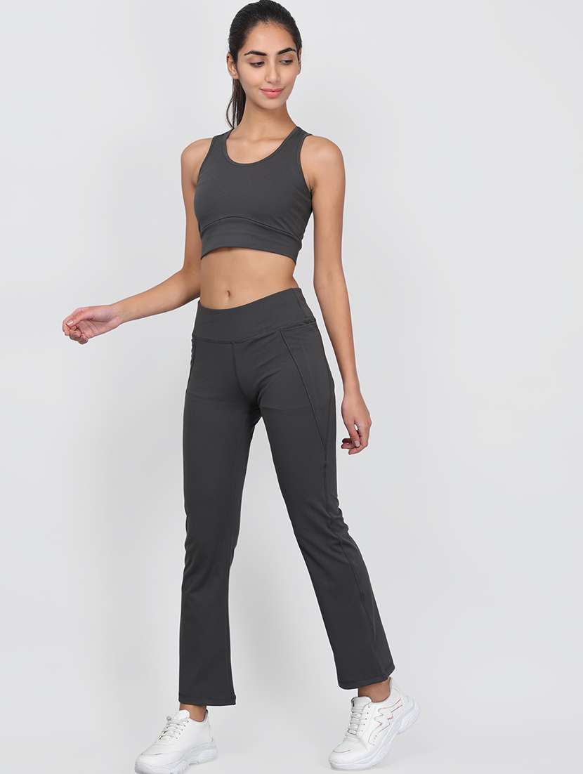 grey polyester active wear co-ord set - 21237298 - Standard Image - 1
