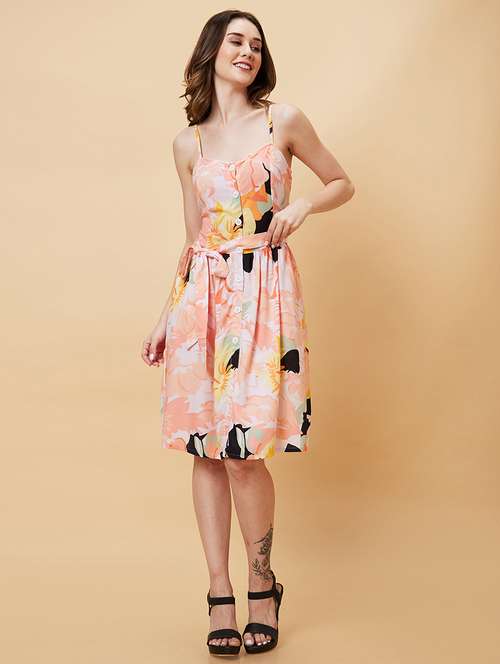 white rayon a-line dress - 21237416 - Standard Image - 0