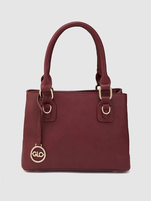 women maroon leatherette (pu) handbag - 21237586 -  Standard Image - 0