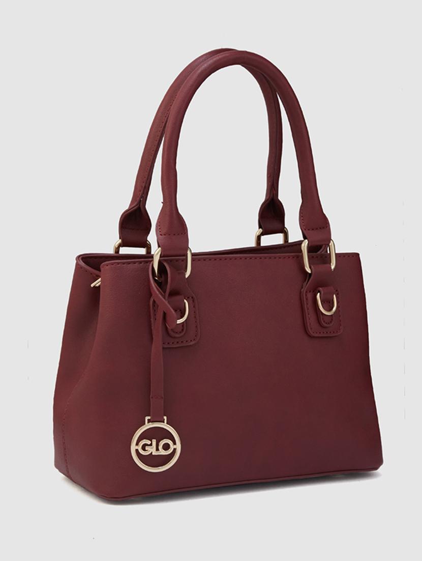 women maroon leatherette (pu) handbag - 21237586 - Standard Image - 4