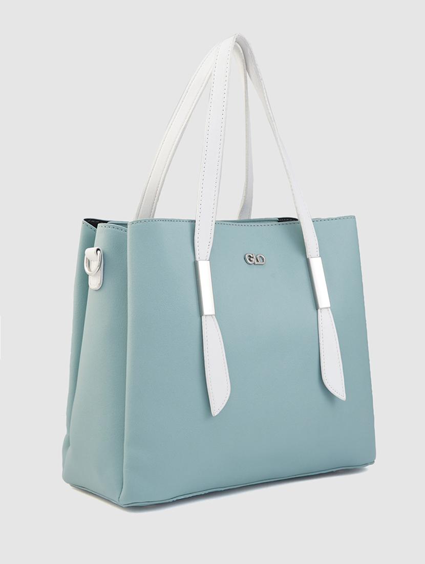 women blue leatherette (pu) handbag - 21237589 - Standard Image - 4