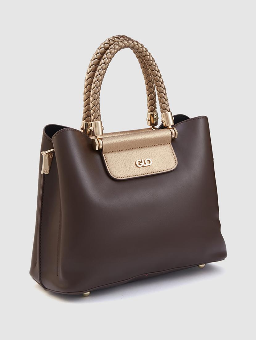 women brown leatherette (pu) handbag - 21237591 - Standard Image - 4