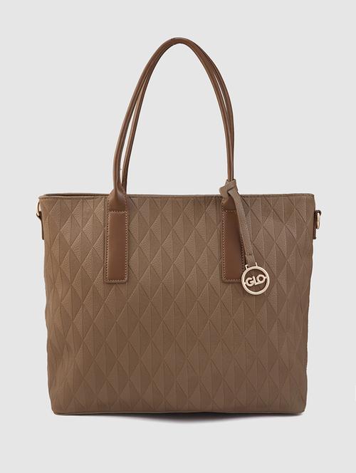 women brown leatherette (pu) handbag - 21237594 - Standard Image - 0