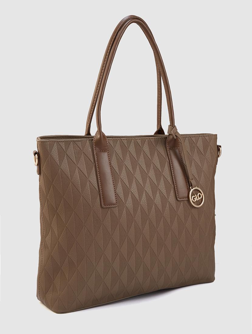 women brown leatherette (pu) handbag - 21237594 - Standard Image - 4
