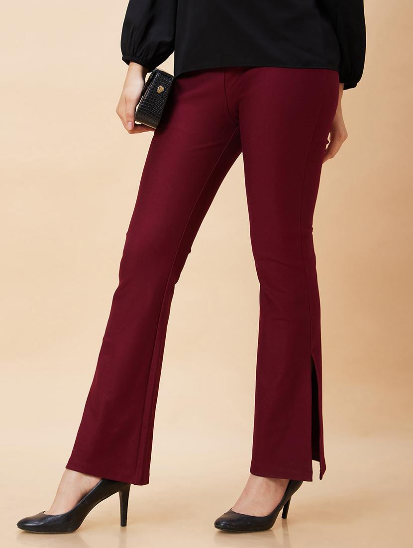 burgundy cotton blend jeggings - 21237709 - Standard Image - 1