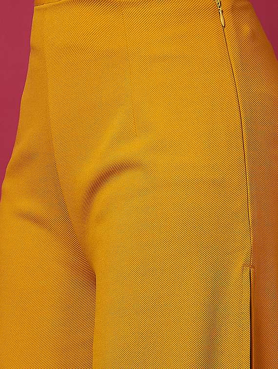 women high rise solid wide leg trouser - 21237712 -  Standard Image - 6