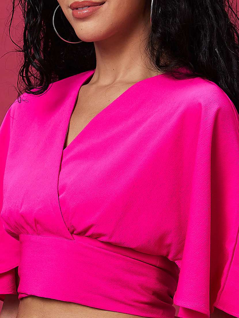 pink solid top and palazzos set co-ord - 21237823 - Standard Image - 4