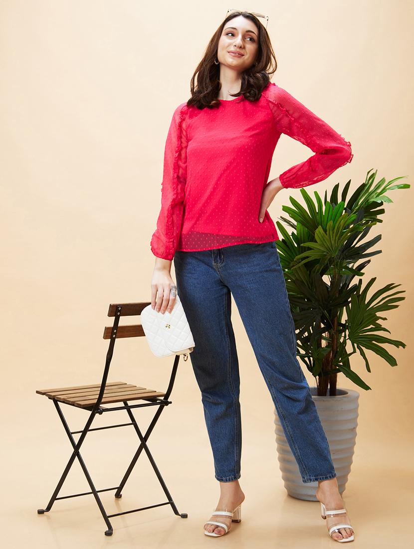 pink self-designed regular top - 21237853 - Standard Image - 4