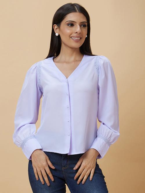 blue polyester regular top - 21237868 - Standard Image - 0