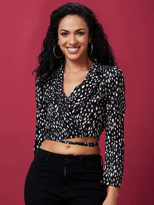 black polyester regular top - 21237891 -  Standard Image - 0