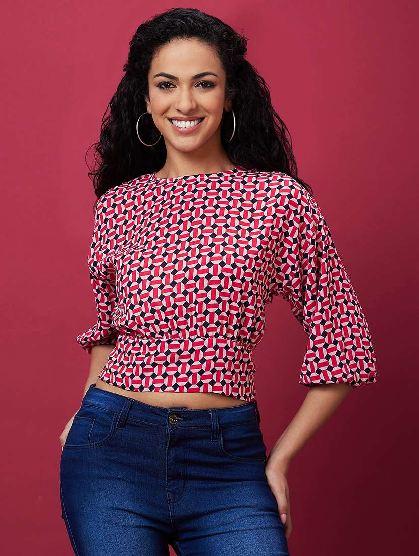 pink polyester regular top - 21237901 - Zoom Image - 0