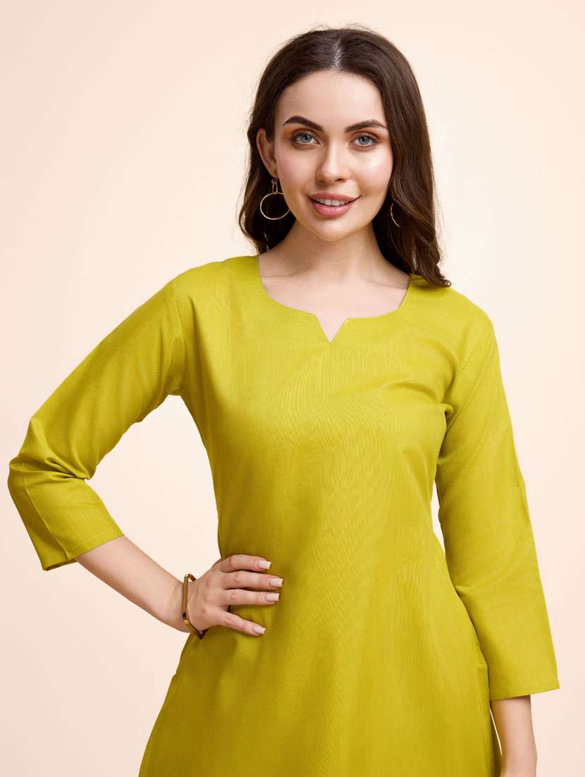 green kurta & pant set - 21238050 -  Standard Image - 4