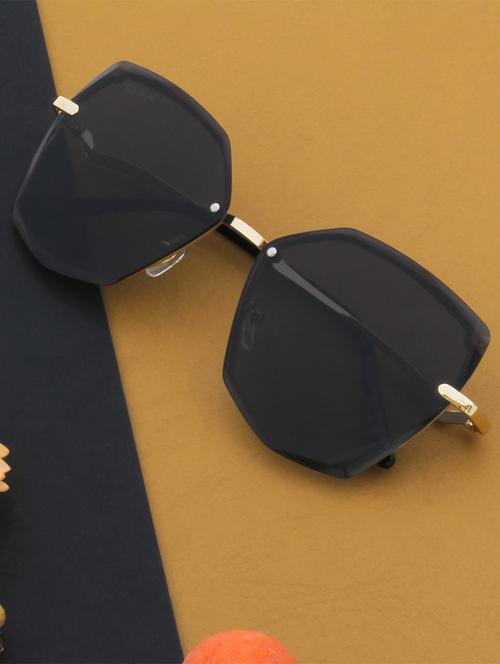ted smith  grey  square sunglasses for women | uv protection | metal  frame | suitable for small  ( 50-12-130 ) - 21238143 -  Standard Image - 0