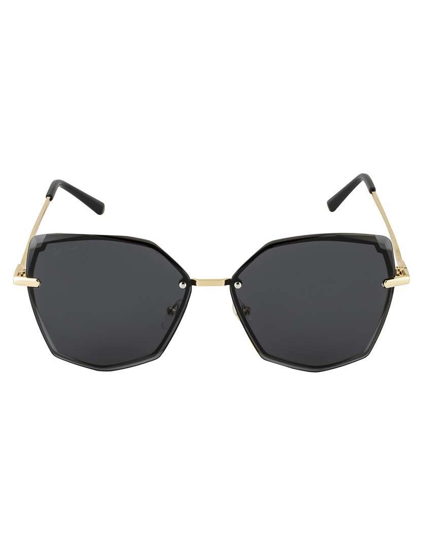Ted Smith  Grey  Square Sunglasses For Women | Uv Protection | Metal  Frame | Suitable For Small  ( 50 12 130 )