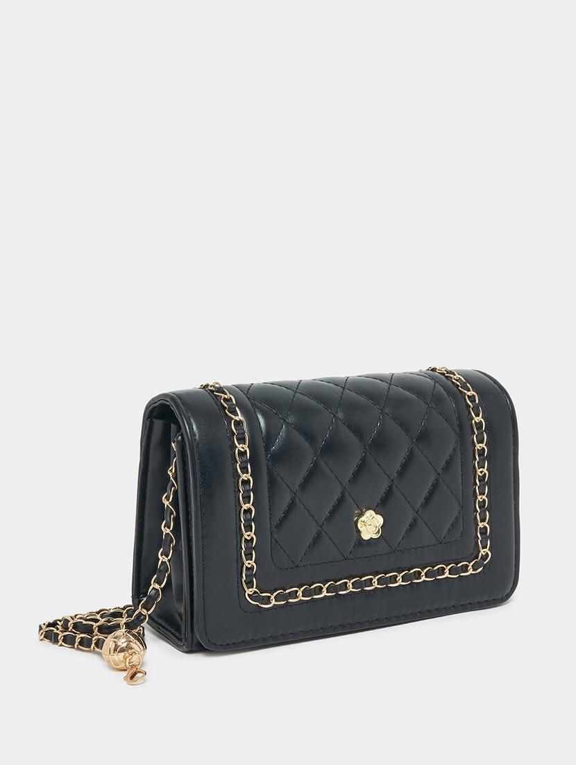 women solid sling bag