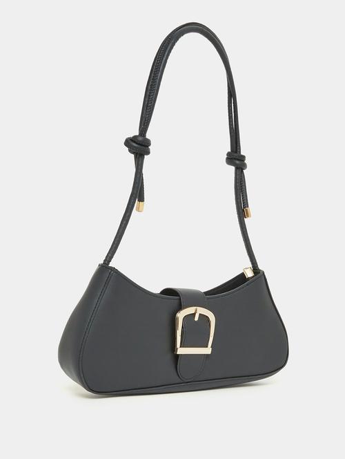black solid leather handbag - 21238596 - Standard Image - 0