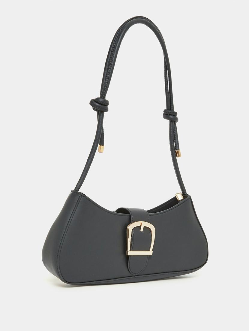 black solid leather handbag - 21238596 - Zoom Image - 0