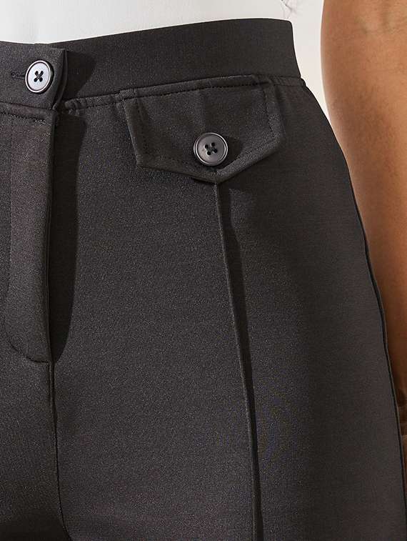 women solid high rise cigarette pant - 21238608 - Standard Image - 4