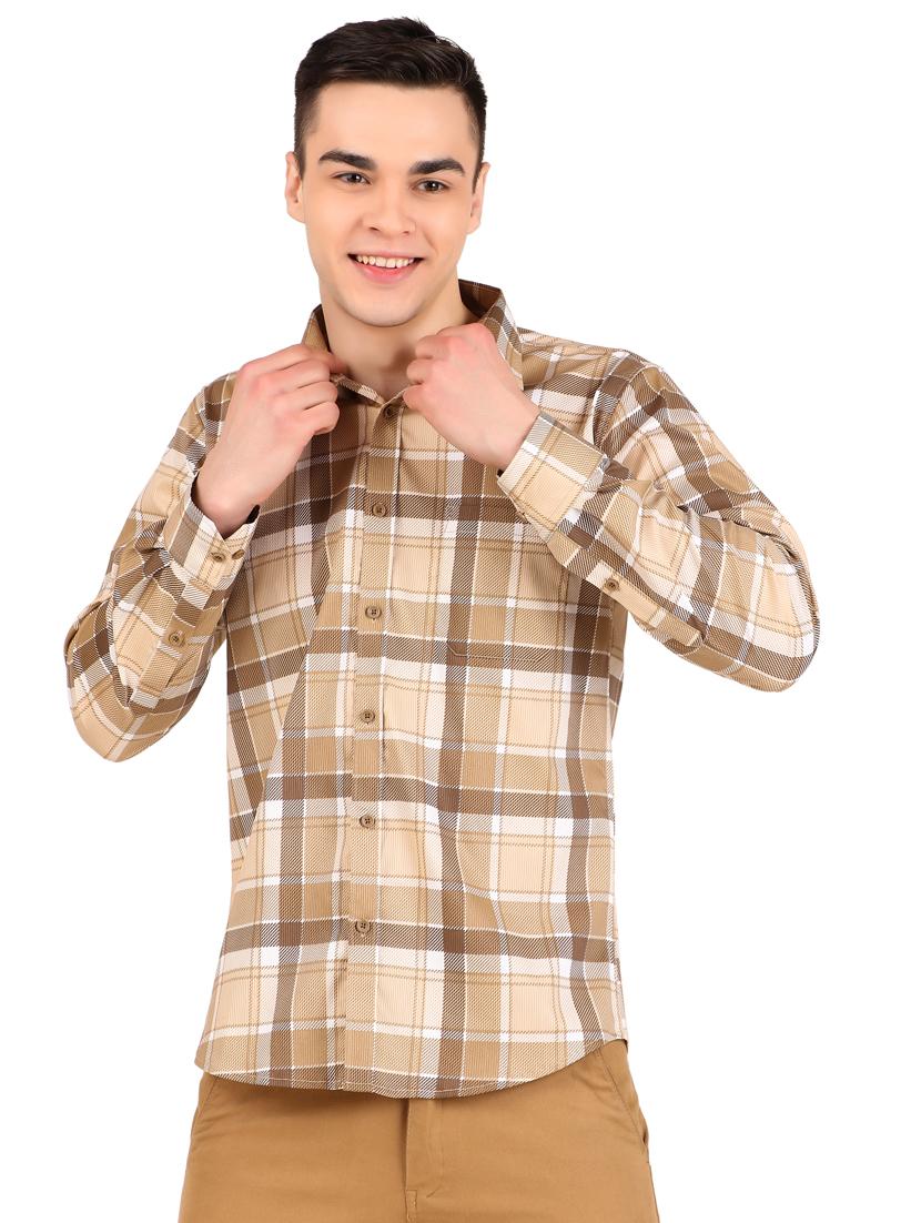 men checkered cotton casual shirt - 21238612 -  Standard Image - 1