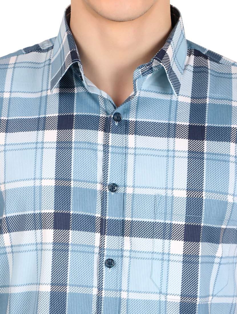 men checkered cotton casual shirt - 21238613 - Standard Image - 4