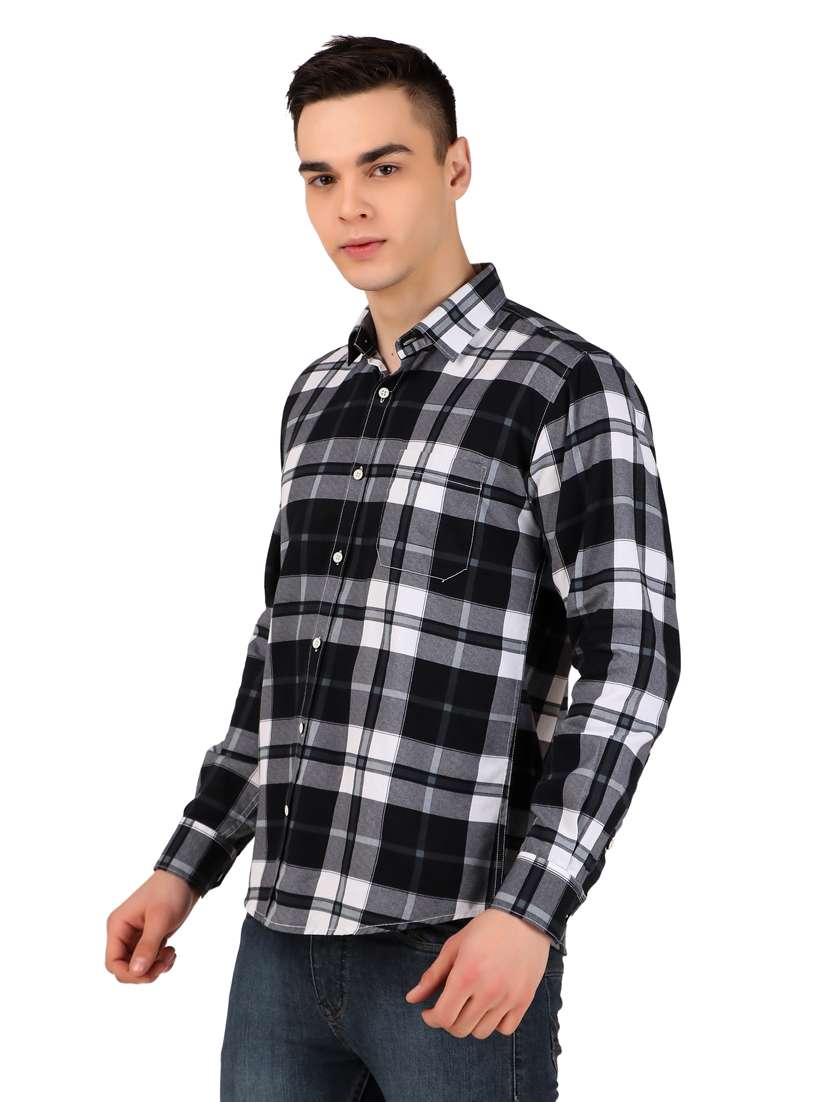 men checkered cotton casual shirt - 21238620 -  Standard Image - 1