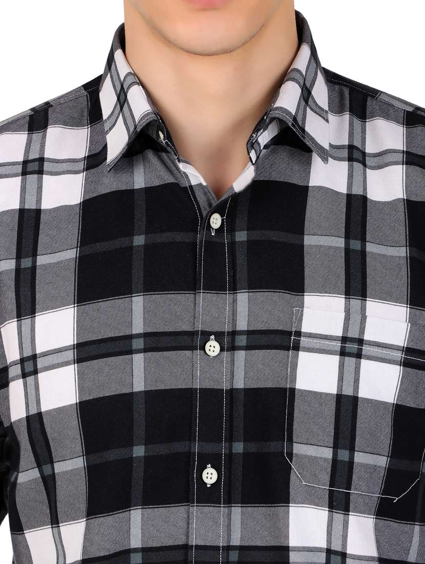 men checkered cotton casual shirt - 21238620 - Standard Image - 4